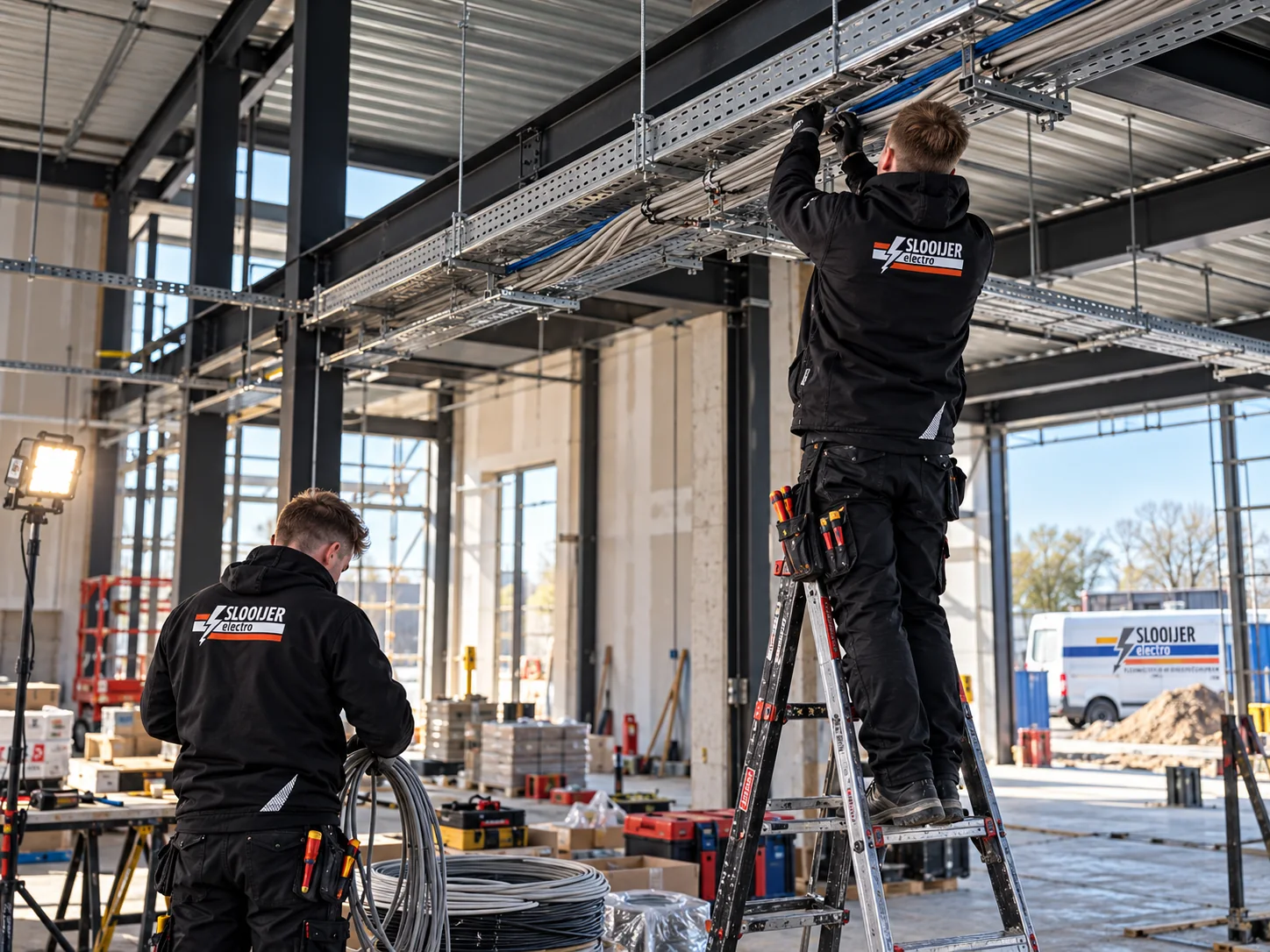 Slooijer Electro monteurs aan het werk